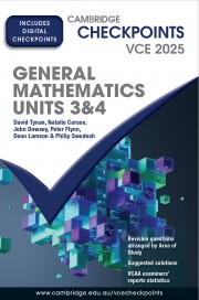 Picture of Cambridge Checkpoints VCE General Mathematics Units 3&4 2025 (print and digital)