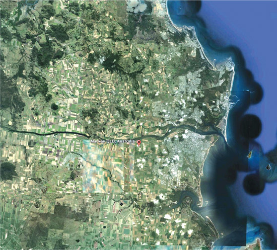 Source 3.22 Sugar cane farms west of Mackay show the almost complete loss of the original biome.