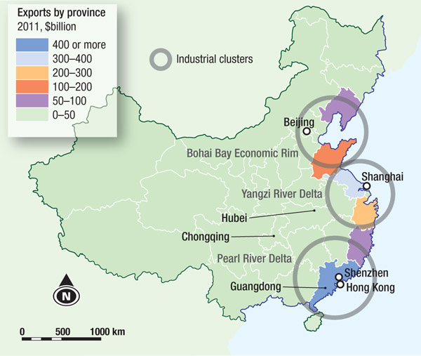 Source 6.11 China’s industrial clusters