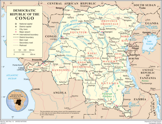 Source 7.2 Location of the Democratic Republic of the Congo