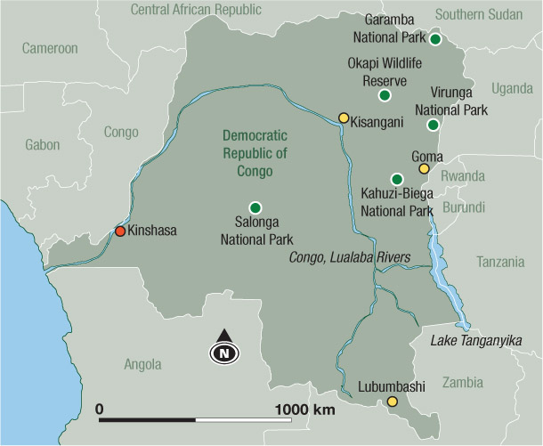 Source 7.4 Democratic Republic of the Congo national parks and reserves