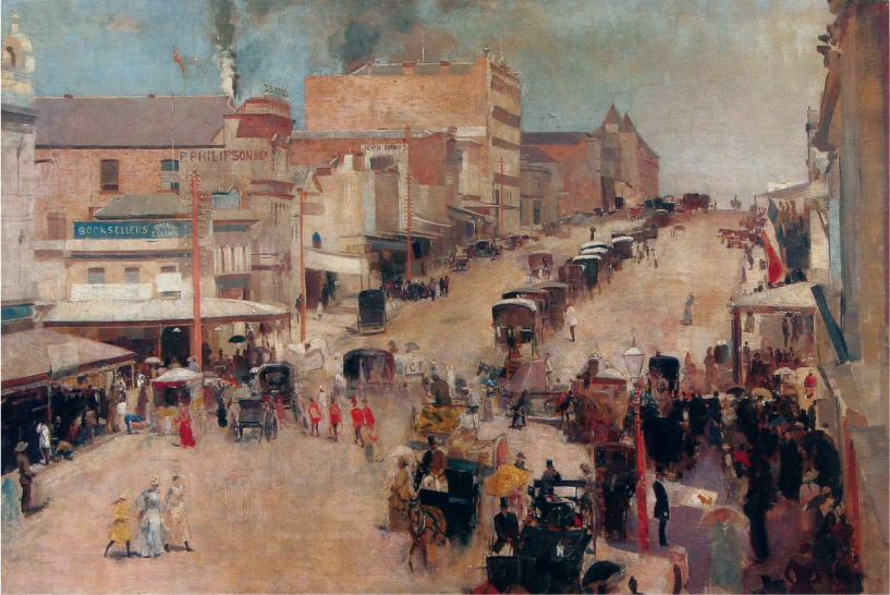 Source 10.4 Allegro con brio, Bourke Street West c. 1885–86 by Tom Roberts