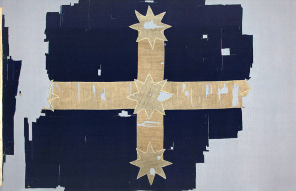 Source 13.9 The remnants of the flag that flew at the Eureka Stockade at Ballarat – a rebellion inspired by Chartist ideals