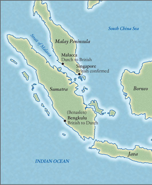 Source 15.16 How the British and the Dutch divided up Indonesia and Malaysia