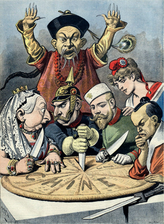 Source 15.22 This French political cartoon from 1898 shows Britain, Germany, Russia, France and Japan dividing up China.