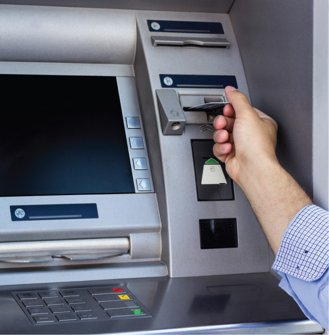 Source 19.13 ATMs are the target of card skimming schemes.